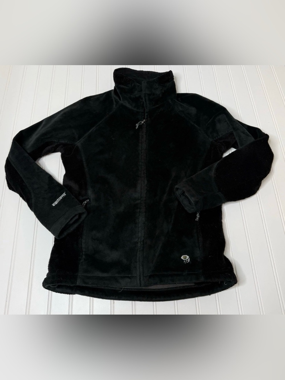 Mountain Hardware Womens Wind Stopper Jacket Medium Black Fleece 1782